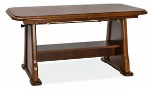 Tavolino trasformabile Beata in finitura noce con struttura in legno – 130/170x67x60/77 cm