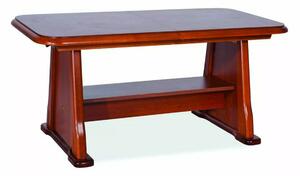 Tavolino trasformabile Beata in finitura color castagno con struttura in legno – 130/170x67x60/77 cm