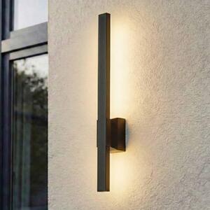 Applique da esterno Lindby LED Sakari, nero, alluminio, altezza 50 cm