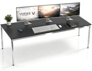 Scrivania / tavolo da conferenza VERSEE VST1 180x60 cm nero - regolabile in altezza, stabile