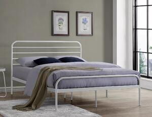 Letto Bolonia in metallo bianco con rete inclusa – 140x200 cm