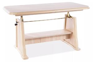 Tavolo trasformabile Beata in finitura rovere sonoma con struttura in legno – 130/170x67x60/77 cm