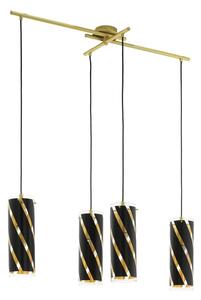 EGLO 97768 Lampada a sospensione "PINTO NERO 1" in vetro, nero, escl. lampadine