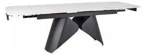 Tavolo Armando estensibile in ceramica – bianco opaco / struttura nero opaco – 160/240x90x75 cm