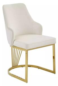 Sedia Alure in velluto Bluvel 22 e struttura in acciaio inox dorato – 52x48x89 cm