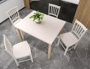 Tavolo Adam in MDF effetto rovere Cremona Torro e piano laminato color cashmere – 90x65 cm