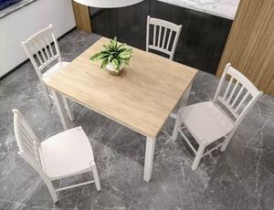 Tavolo Adam in MDF color cashmere e piano laminato effetto rovere Cremona Torro – 90x65 cm