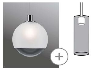 Paulmann URail 2Easy, vetro, massimo 20W, finitura satinata/trasparente, lunghezza 300mm, per lampade a sospensione, lampade a sfera