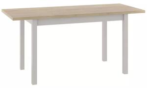Tavolo Adam estensibile in MDF color cashmere e piano laminato effetto rovere Cremona Torro – 90-125x65 cm