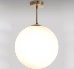 Plafoniera globo Ø 30 cm E27 bianco bronzo vetro ottone solida plafoniera design industriale