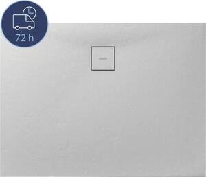 Piatto doccia rettangolare Breuer Modern Line effetto pietra grigio antracite con sifone 900/1400