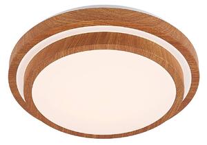 Lindby Plafoniera LED Vaako, Ø 41 cm, metallo, effetto legno