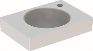 Keramag lavamano Preciosa II 40x28cm senza troppopieno con foro per rubinetto a destra KeraTect bianco (alpin), 2