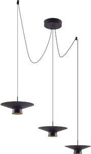 Lindby Lampada a sospensione LED Norvind, 6 luci, nero, metallo