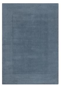 Tappeto blu scuro in lana tessuto a mano 120x170 cm Textured Wool Border – Flair Rugs