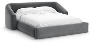 Letto contenitore Campi con testiera in velluto – 160x200 cm