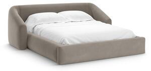 Letto contenitore Campi con testiera in velluto – 140x200 cm
