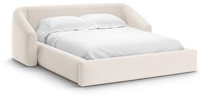 Letto contenitore Campi con testiera in tessuto strutturato – 140x200 cm