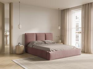 Letto contenitore Nicolas con testiera in tessuto chenille – 180x200 cm