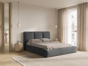 Letto contenitore Nicolas con testiera in tessuto chenille – 220x200 cm