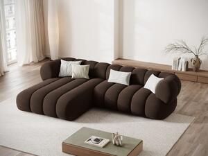Divano angolare Koge 5 posti in velluto – L270x165 cm