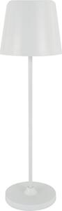 Lampada da tavolo a LED per esterni ricaricabile in alluminio dimmer touch switch IP54 4400 K bianco neutro 200 lm 37 cm di altezza bianco rotondo