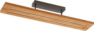 Lampada da soffitto Lindby LED Nesaja, nero, legno, 98 cm, dimmerabile
