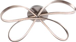 Lampada da soffitto a LED, nichel opaco, forma ad anello, L 75cm