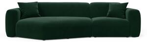 Divano angolare modulare Strino 3 posti in velluto – L308x136 cm