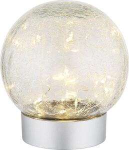 GLOBO 28078 SOONA Lampada da tavolo in plastica color argento opaco, LED