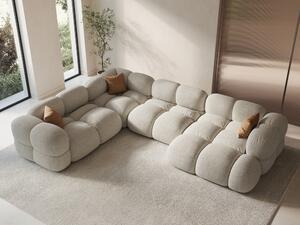 Divano angolare Loretto 5 posti in tessuto strutturato – L345x250 cm