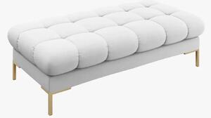 Panca Mamaia 2 posti in tessuto Bouclé gambe oro - L133cm