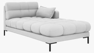 Chaise longue Mamaia 2 posti in tessuto Bouclé gambe nere - L185cm
