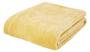 Coperta gialla in micropile 130x170 cm Raschel Velvet – Catherine Lansfield
