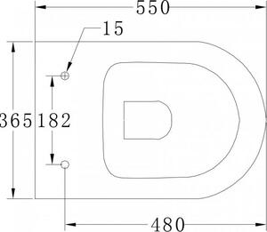 WC sospeso a muro modello B-8030R di Bernstein, colore nero opaco, completo di copriwater con sistema di chiusura ammortizzata