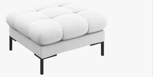 Pouf Mamaia in tessuto Bouclé gambe nere – 60×60 cm