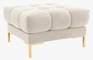 Pouf Mamaia in velluto Bluvel gambe oro – 60×60 cm