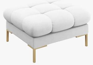 Pouf Mamaia in tessuto Bouclé gambe oro – 60×60 cm