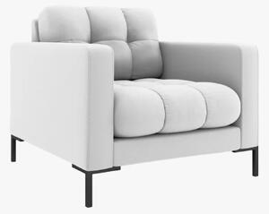 Poltrona Mamaia in tessuto Bouclé gambe nere – L87 cm