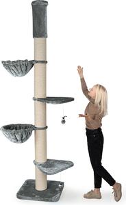 HAPPYPET Tiragraffi 'Leonardo' Gatti grandi Stabile XXL alto fino al soffitto, da 250 a 275 cm - pali spessi 18 cm, tiragraffi per gatti Maine Coon e Ragdolls