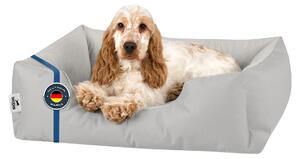 Cuccia per cani BedDog ZARA: cuscino per cani con rivestimento lavabile, cuccia a forma di cestino, divanetto per cani, LIGHT-GREY (grigio chiaro), (M) ca. 70x55x18 cm