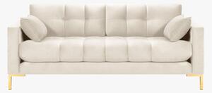 Divano 2 posti Mamaia in velluto Bluvel gambe oro - L152 cm