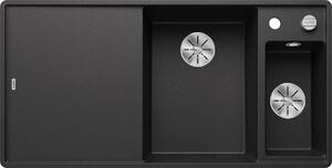 BLANCO AXIA III 6 S-F, SILGRANIT® PuraDur®, antracite, lavabo a destra, con scarico a distanza, incluso tagliere in legno