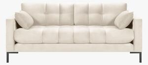 Divano 2 posti Mamaia in velluto Bluvel gambe nere - L152 cm