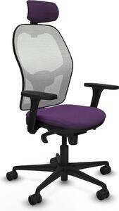 Sedia da ufficio con poggiatesta Piqueras y Crespo 3D036N2 Viola