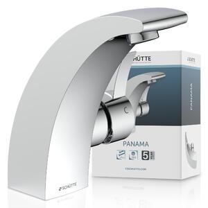 Rubinetto per lavabo cromato dal design elegante