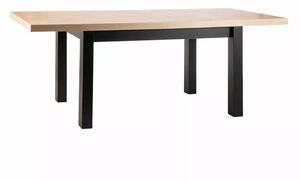 Tavolo allungabile Presto in rovere artigianale/nero - L140-218 cm