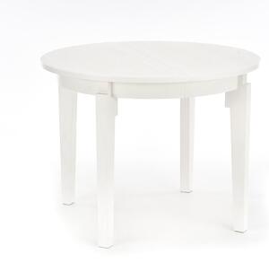 Tavolo rotondo allungabile Sorbus in bianco – L 100-200 x P 100 x H 77 cm