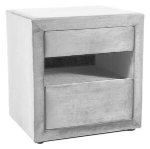 Comodino ET-003 in velluto grigio chiaro - Blu03