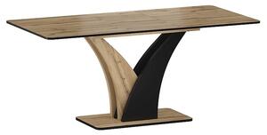 Tavolo allungabile Vento in rovere castagno/nero - L120-160 cm